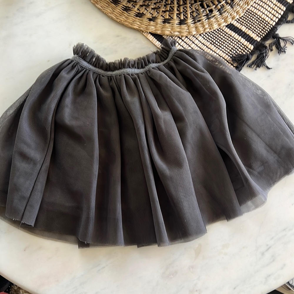 Zara grey tulle skirt